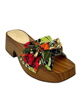 NWOB 👡 Jessica Simpson Tropical Lily Jungle Matte Resima Platform Sandal